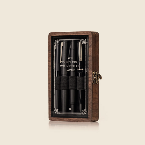 5 Pen Display Case Walnut Veneer