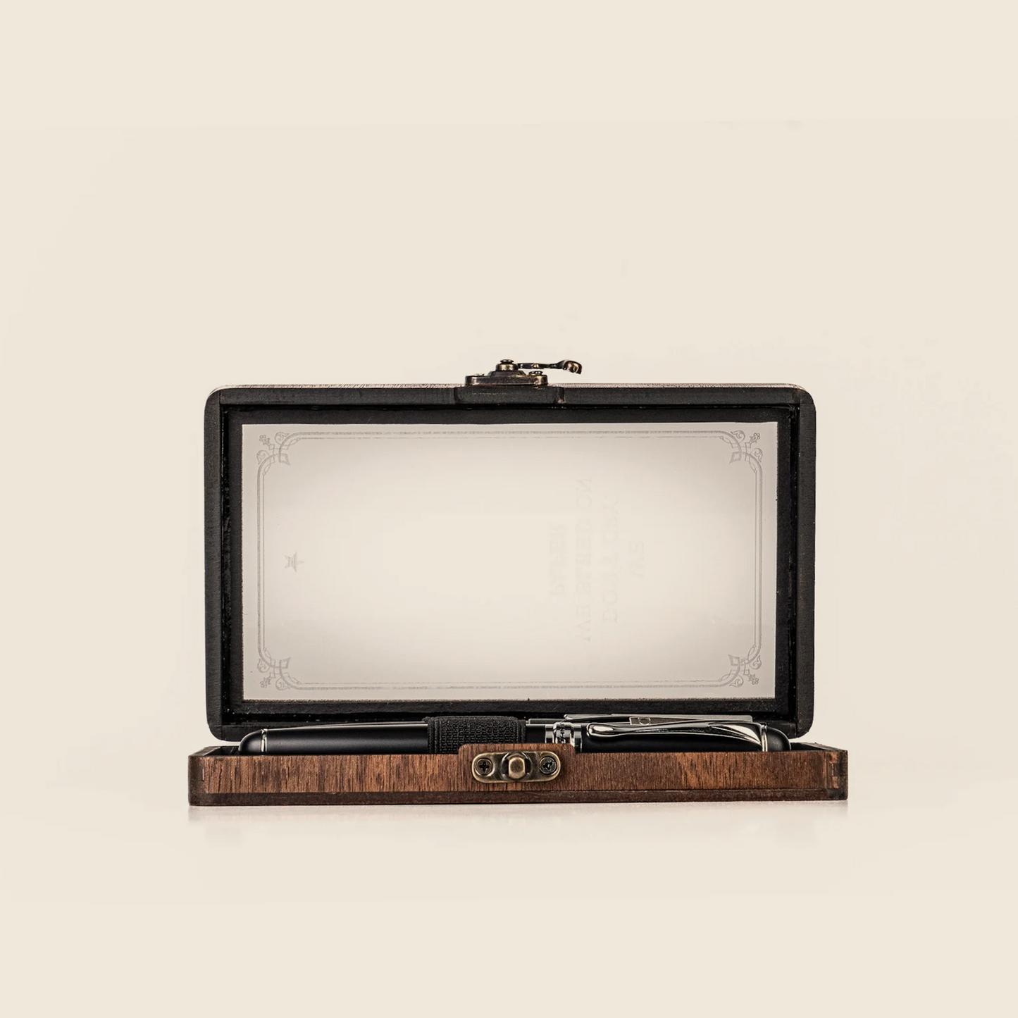 5 Pen Display Case Walnut Veneer