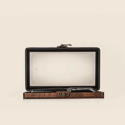 5 Pen Display Case Walnut Veneer