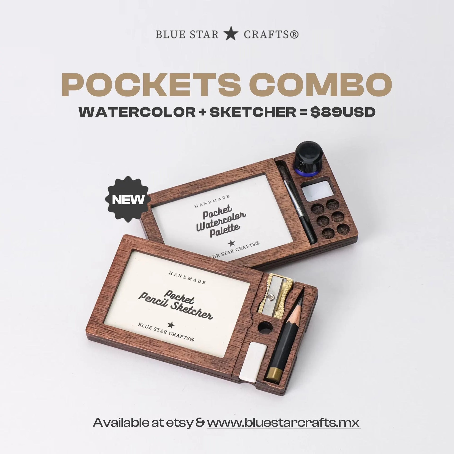 BLUESTARデザインペーパーセット Pockets COMBO - Watercolor