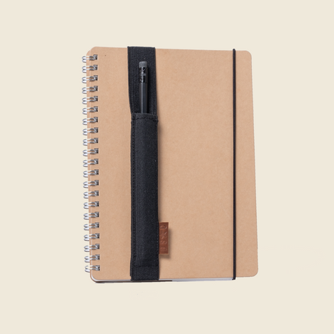 Elastic Pencil/Pen Holder for A5 notebooks, iPad mini, etc.
