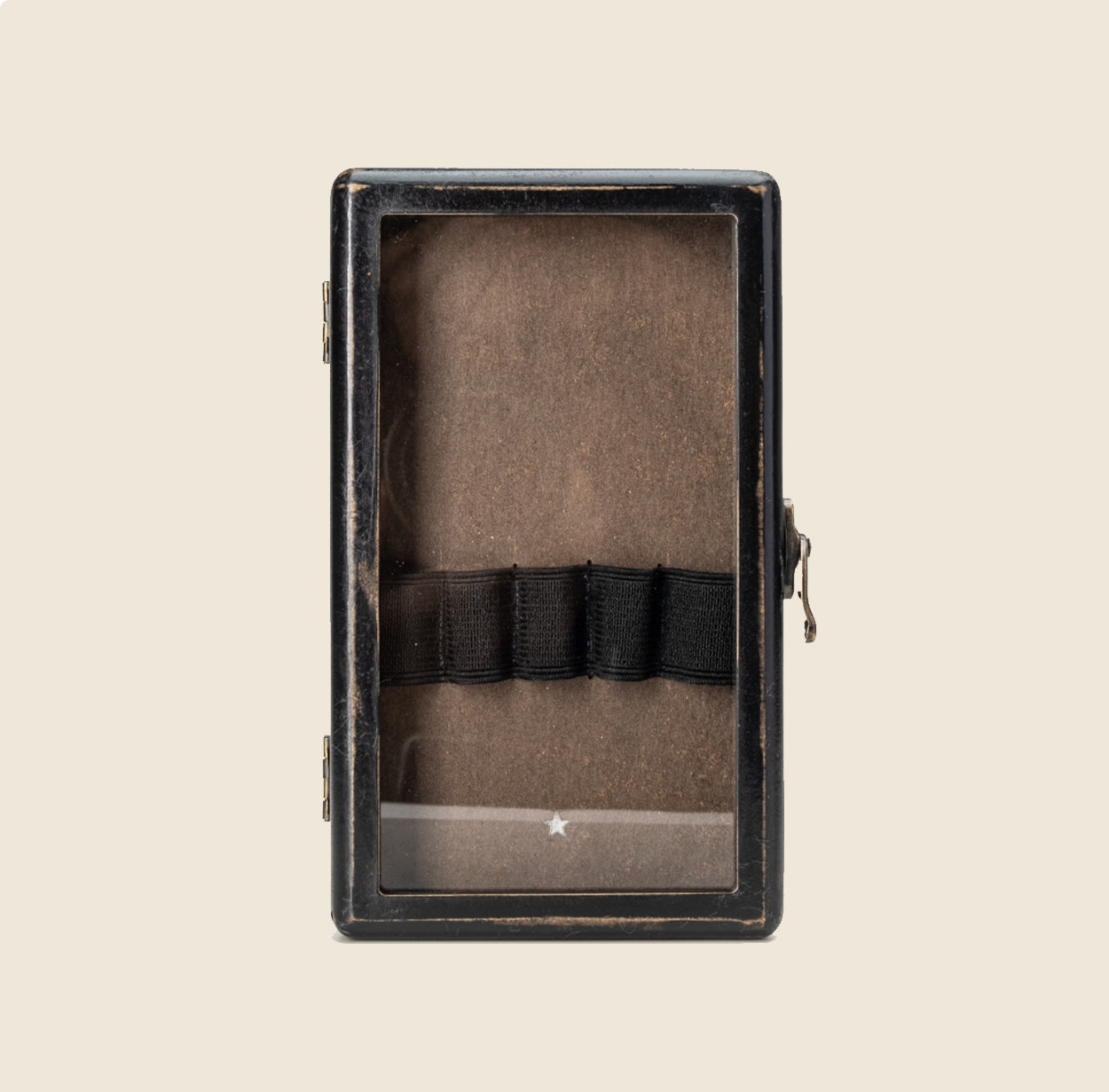 5 Pen Display Case - Distressed Black Painted MDF