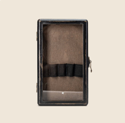5 Pen Display Case - Distressed Black Painted MDF