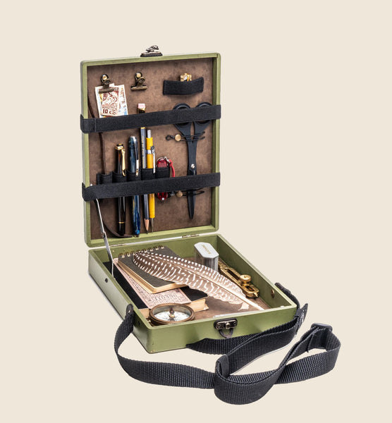 Messenger Adventure Light - Olive Green Painted MDF Box A5