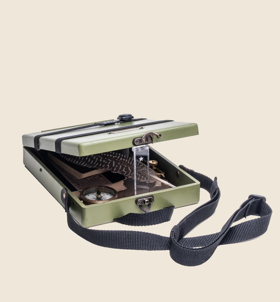 Messenger Adventure Light - Olive Green Painted MDF Box A5