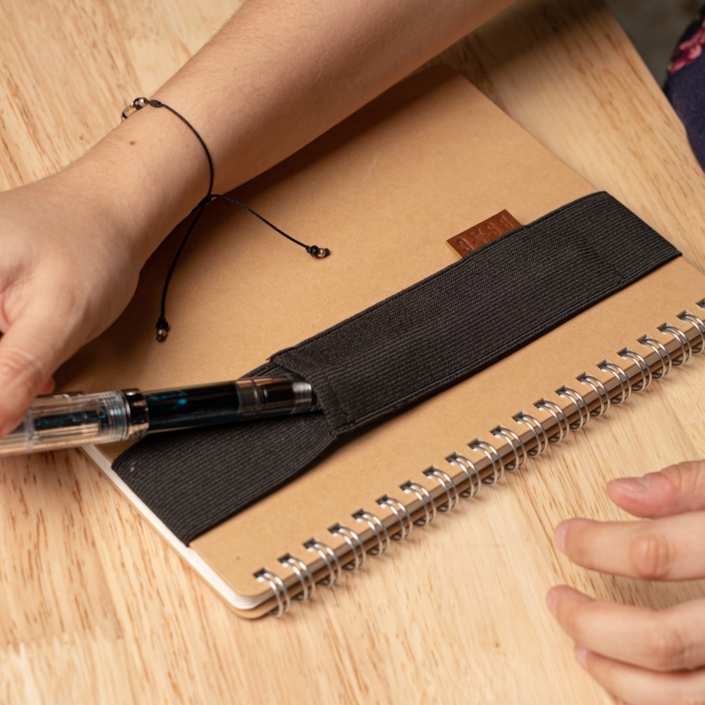 Elastic Pencil/Pen Holder for A5 notebooks, iPad mini, etc.